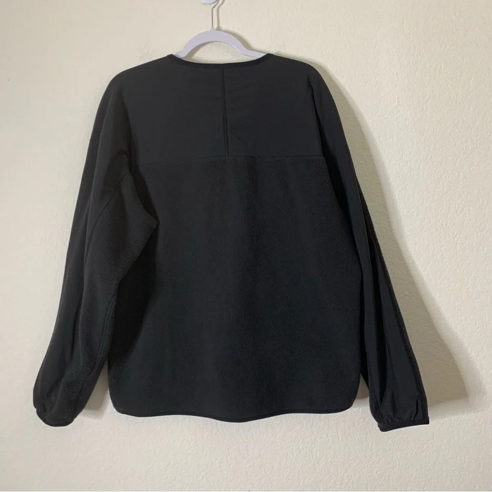 Lululemon Mens black snap button fleece cardigan L